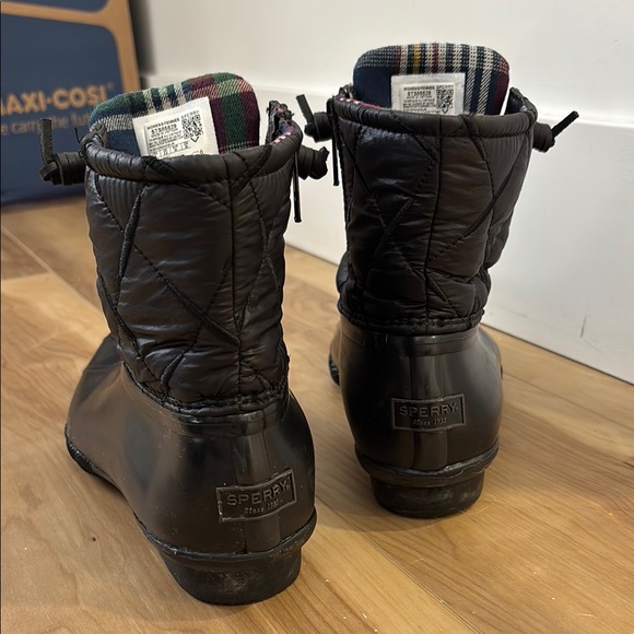 Sperry Black Quilted Boots - Picture 1 of 6